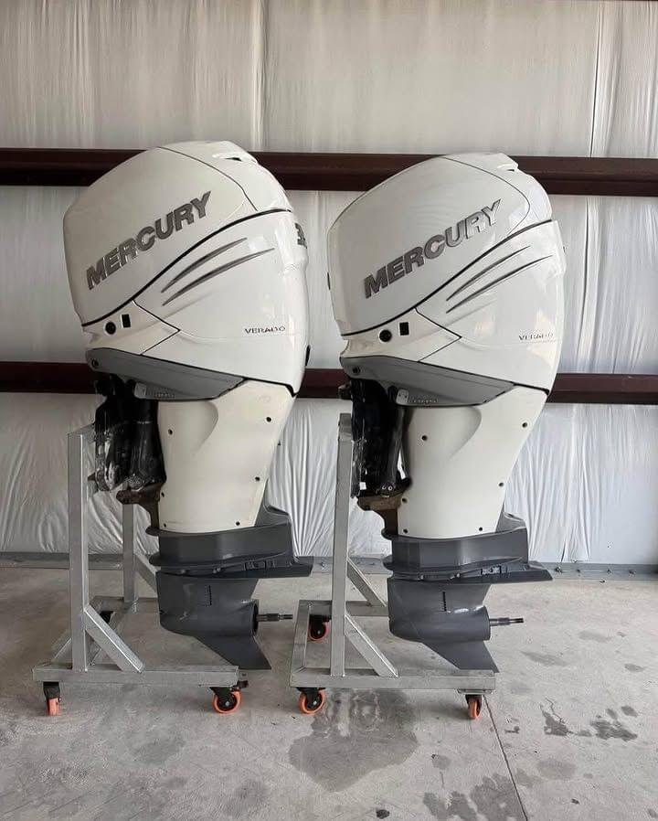 Twin 2019 Mercury 350HP Verado Outboards  25” Shaft - Image 2